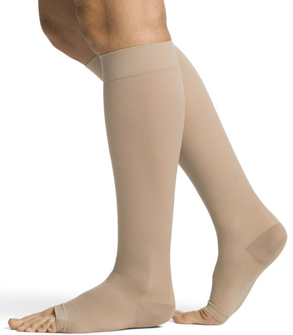 Sigvaris Cotton Calf Open Toe Compression Stockings