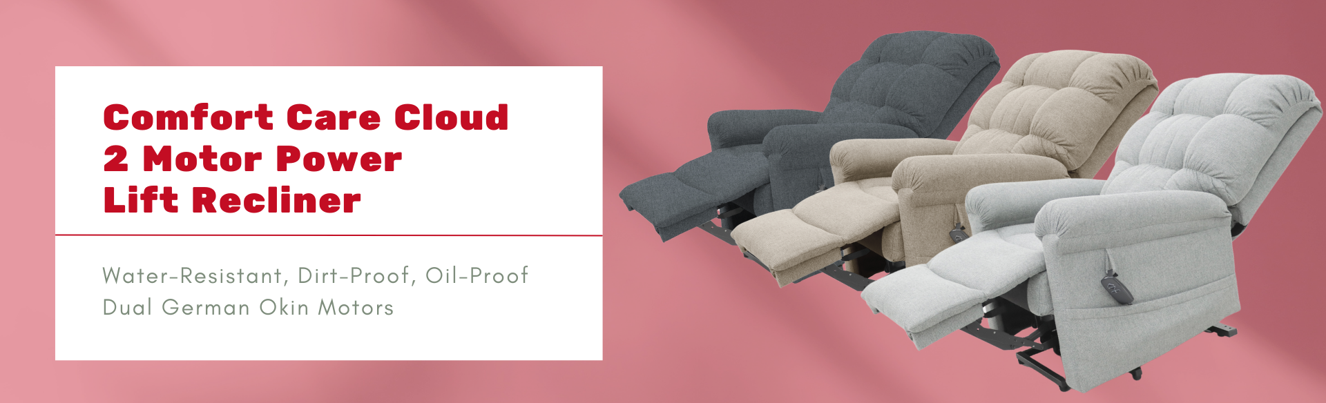 Comfort Care Cloud 2 Motor Power Lift Recliner