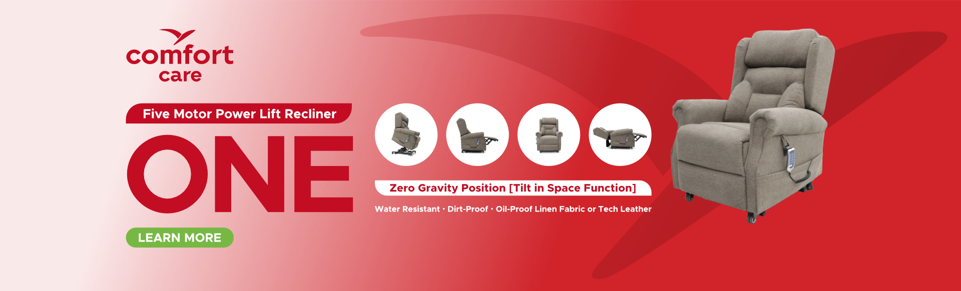 Comfortcare ONE Recliner Product Info