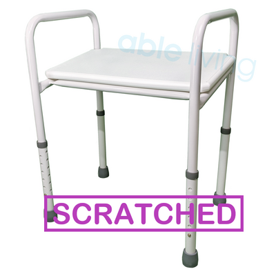 Shower Stool Epoxy Seat - Scratched
