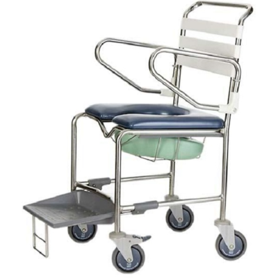 Shower Commode Attendant Propelled