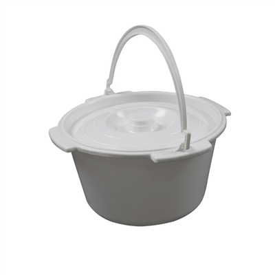 Commode Pan White with Lid