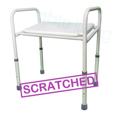 Shower Stool Epoxy Seat Extra Wide - Scratched