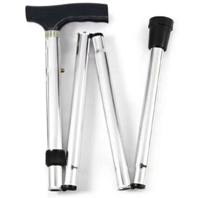 Walking stick Folding T Silver
