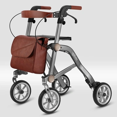 Uplivin Trive Dual-Folding Walker | Metallic Grey