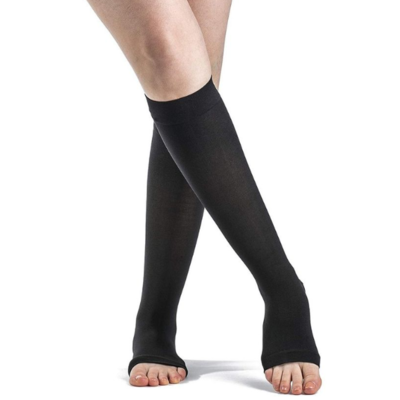 Sigvaris Cotton Calf Stockings Open Toe Class 1