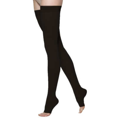 Sigvaris Cotton Thigh Open Toe Stockings Class 1