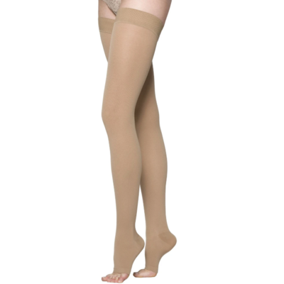 Sigvaris Cotton Thigh Open Toe Stockings Class 2