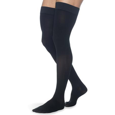 Sigvaris Cotton Thigh Closed Toe Stockings Class 2