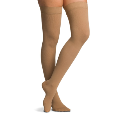 Sigvaris Cotton Thigh Closed Toe Stockings Class 1