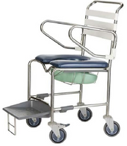 Shower Commode Attendant Propelled