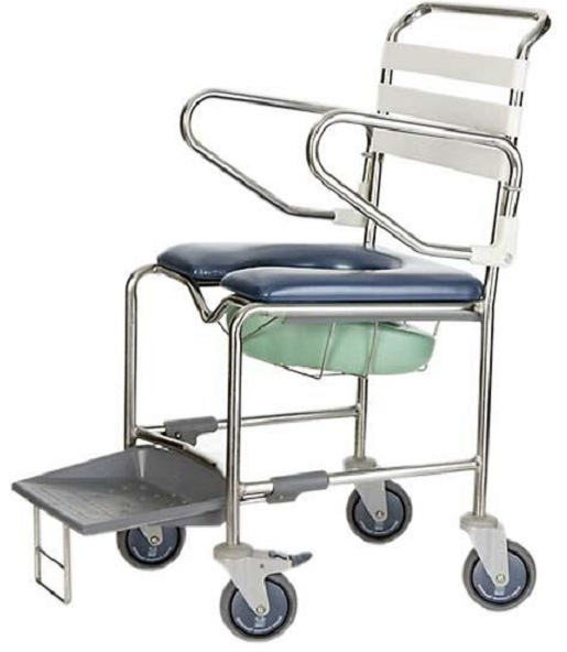 Shower Commode Attendant Propelled