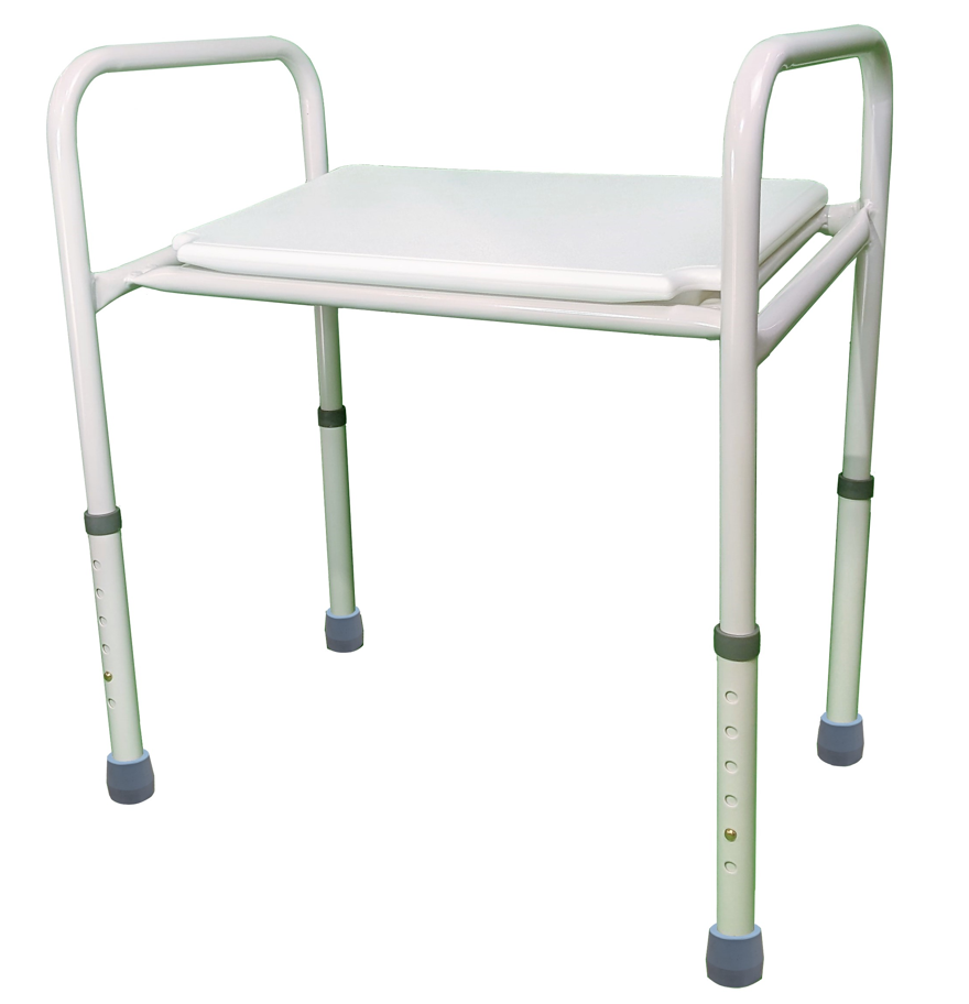 Shower Stool Epoxy Seat Extra Wide