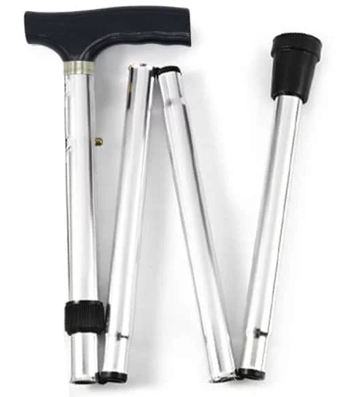 Walking stick Folding T Silver