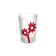 ORN820 Grip Cup Flwr TransRed 220ml