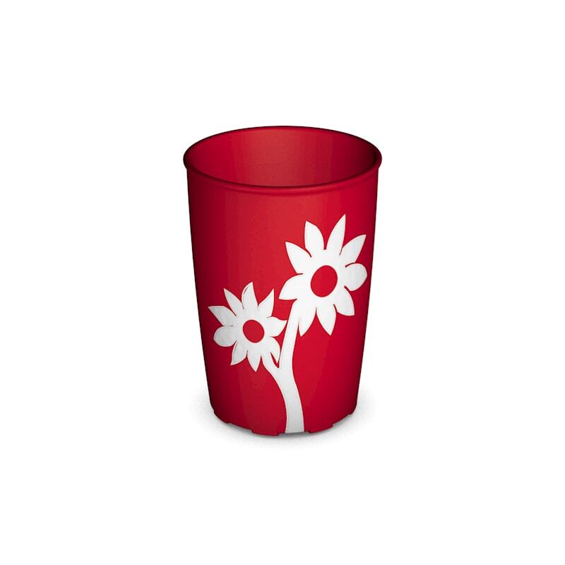 ORN820 Grip Cup Flwr TransRed 220ml