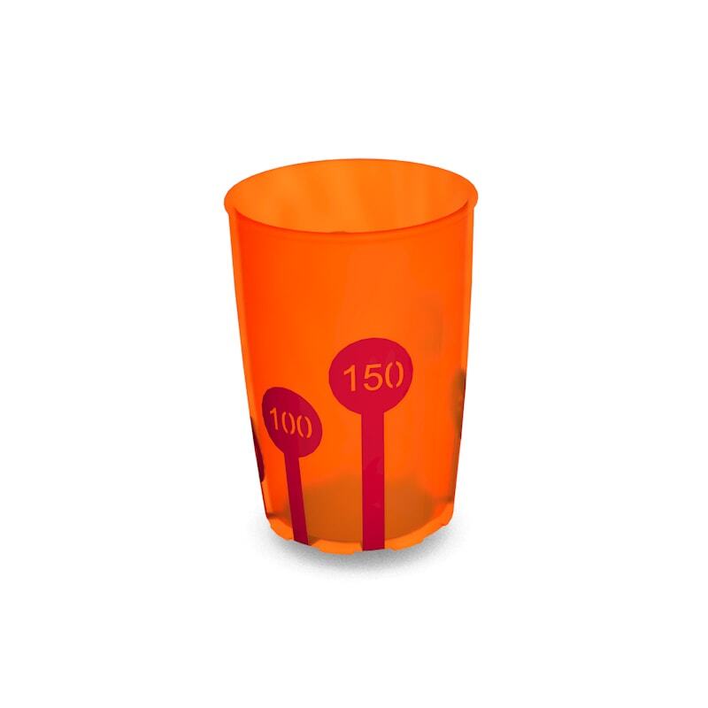 ORN820 Scale Grip Cup Nat/Red 220ml