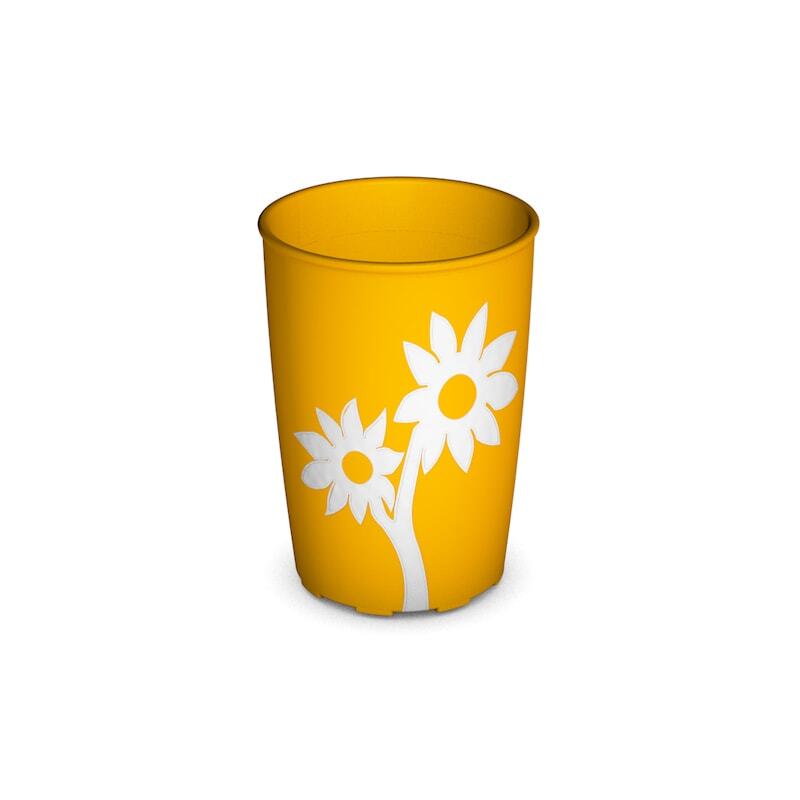 ORN820 Grip Cup Flwr TransRed 220ml