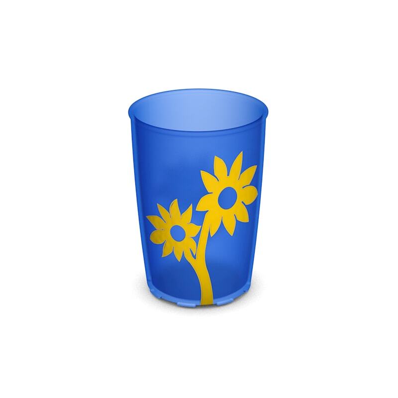 ORN820 Grip Cup Flwr TransRed 220ml