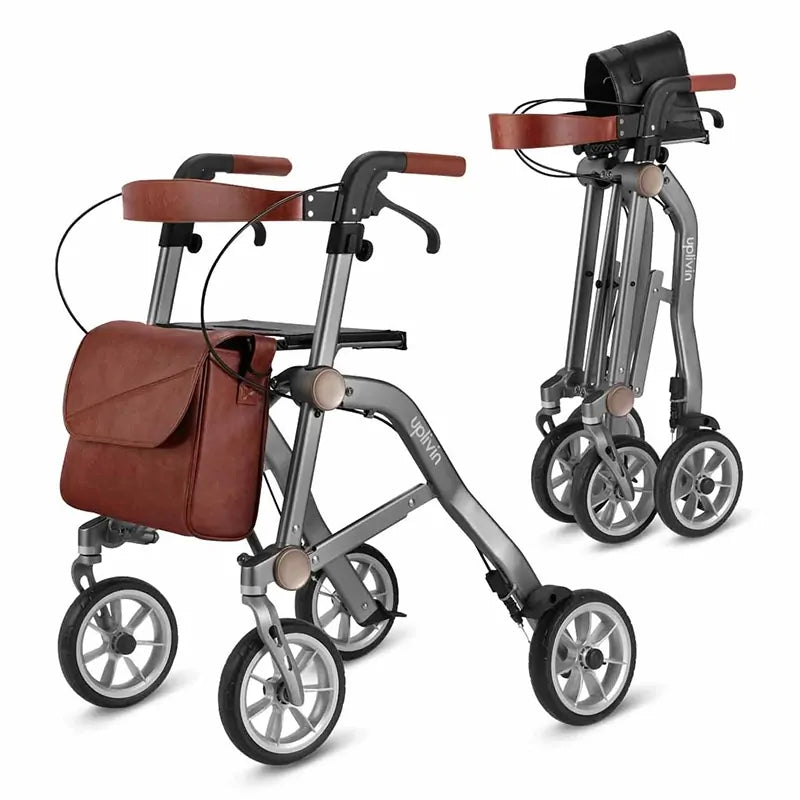 Uplivin Trive Dual-Folding Walker | Metallic Grey