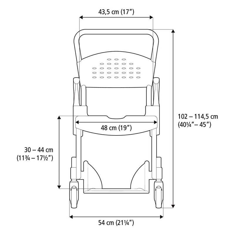 Etac Clean Height Adjustable Shower Commode