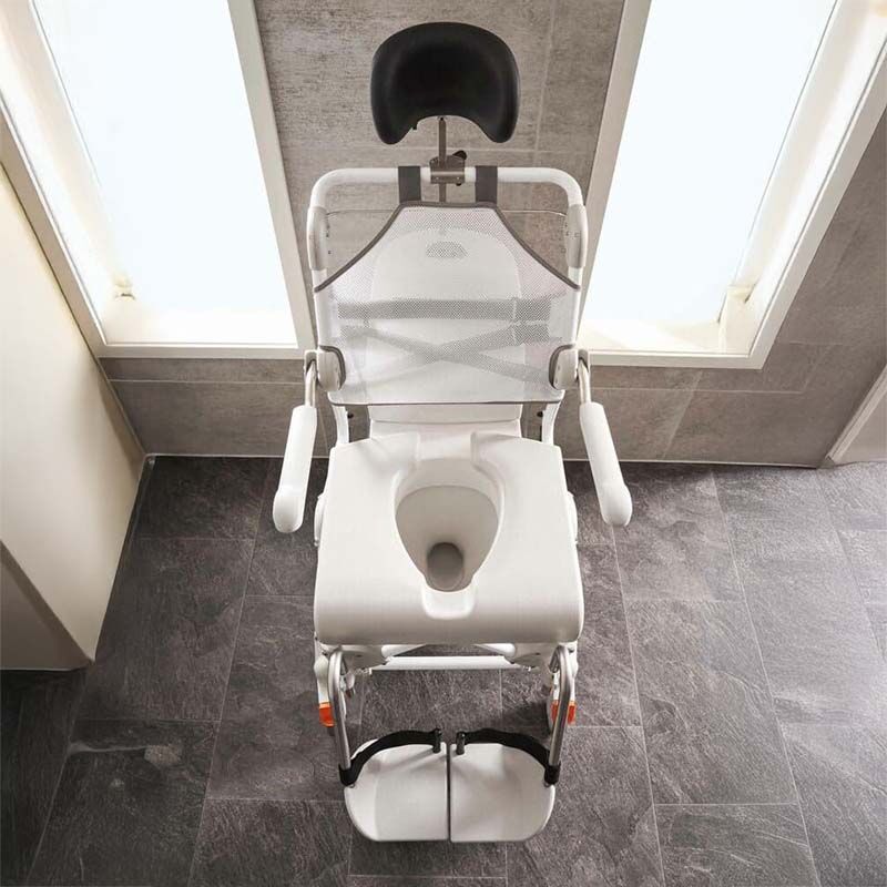 Etac Swift Mobil Tilt-2 Shower Commode with Pan Holder