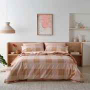 Staydry Waterproof Quilt Cover Set - Blush Check