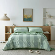 Staydry Waterproof Quilt Cover Set  - Sage Check