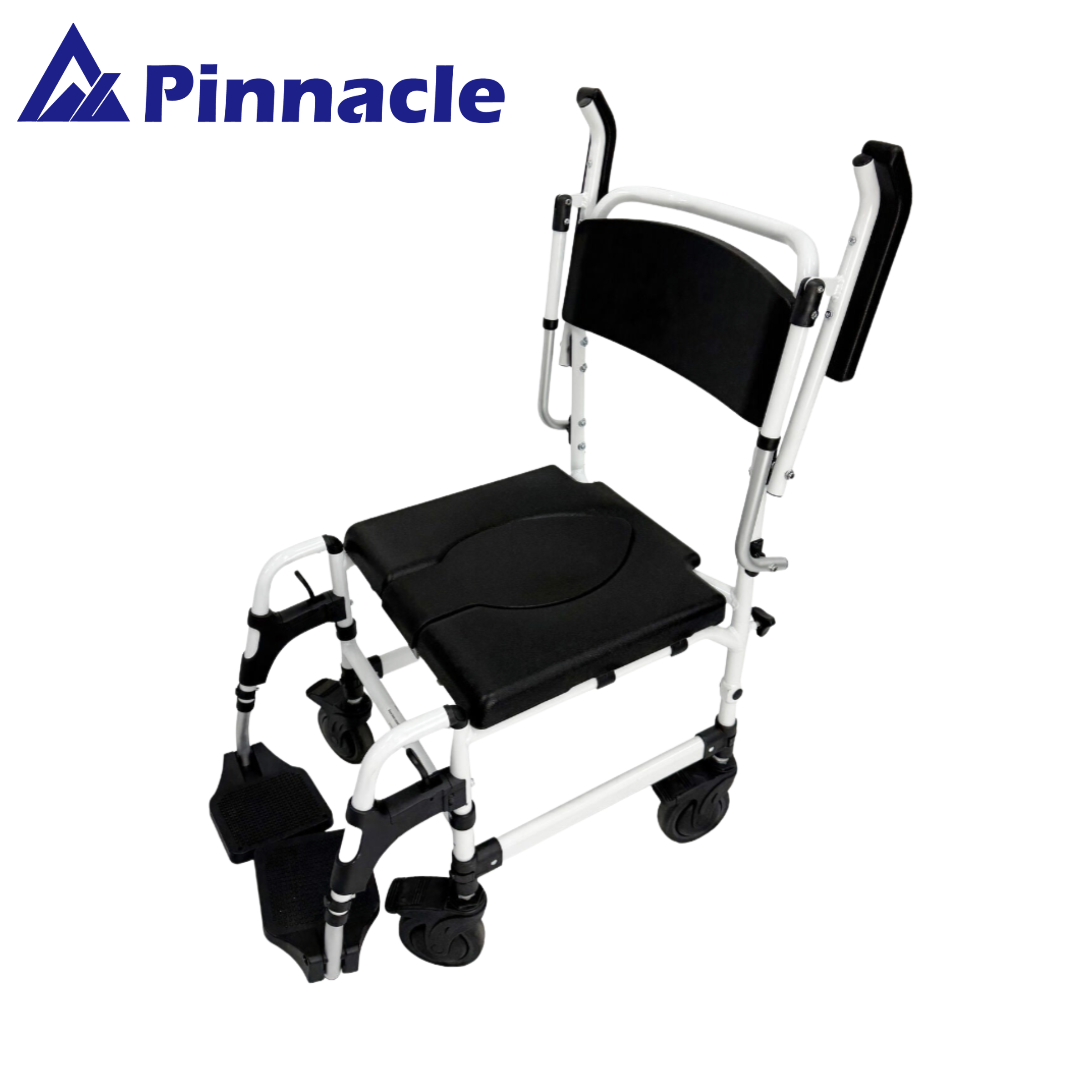 Pinnacle Deluxe Shower Commode Attendant Propelled