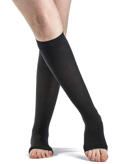 Sigvaris Cotton Calf Stockings Class 2 Open Toe