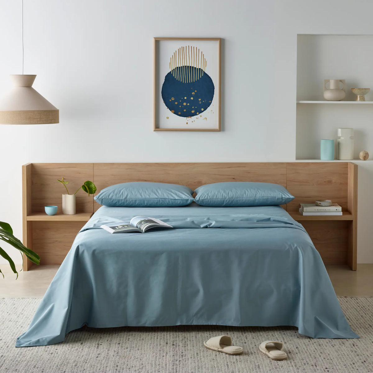 Staydry Bamboo Waterproof Sheet Set - Blue