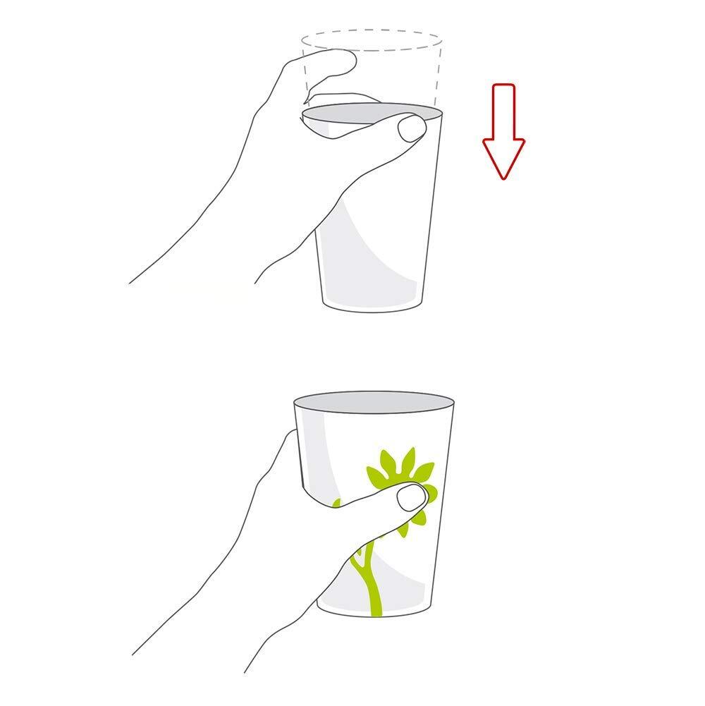 ORN820 Grip Cup Flwr TransRed 220ml