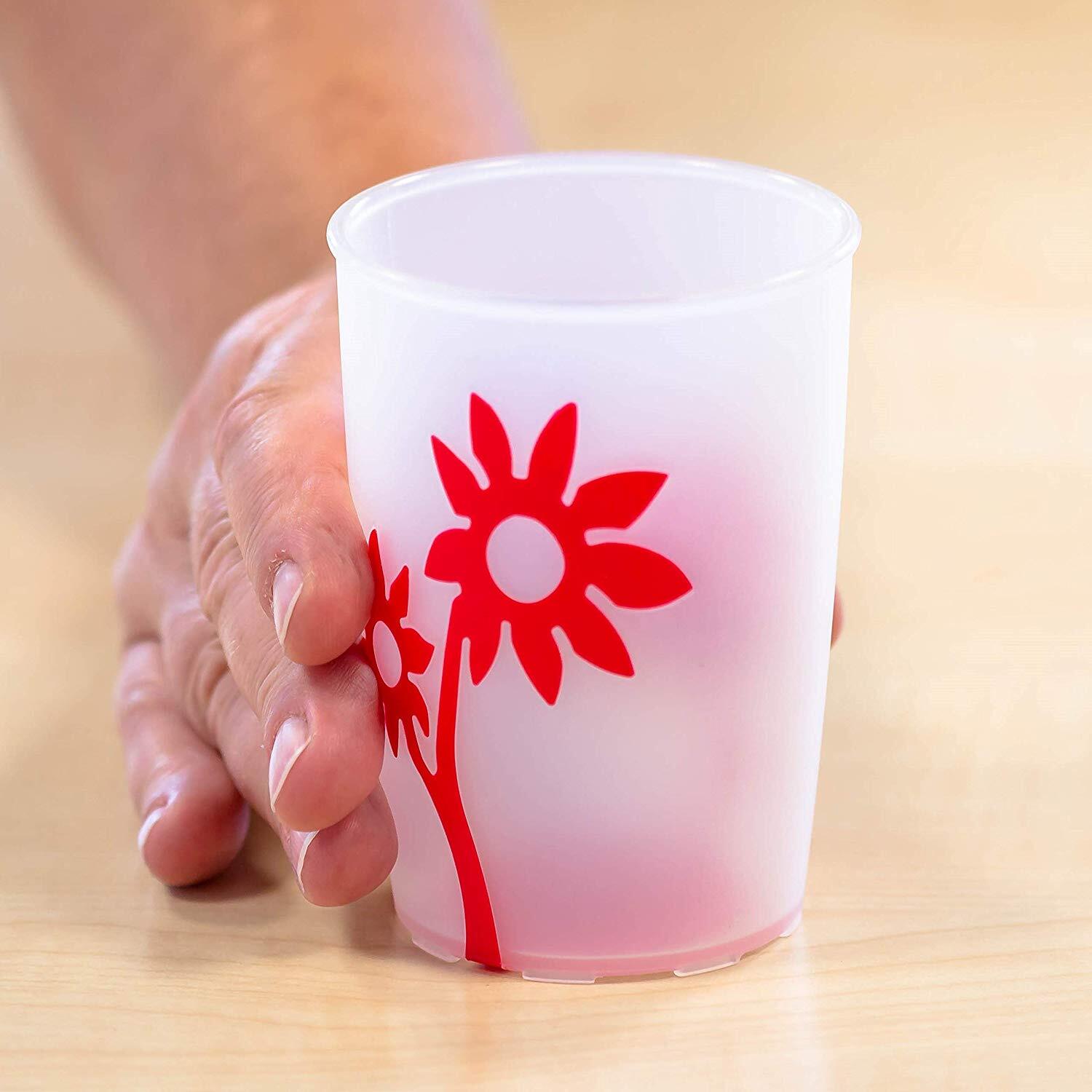 ORN820 Grip Cup Flwr TransRed 220ml