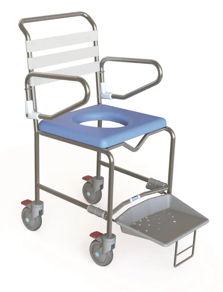 Shower Commode Attendant Propelled